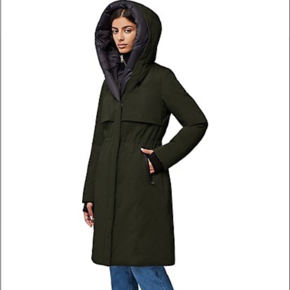 🥰🥰🥰 SOIA & KYO Samara-TD Semi-Fitted Classic Down Coat with Hood, size M - Picture 5 of 16